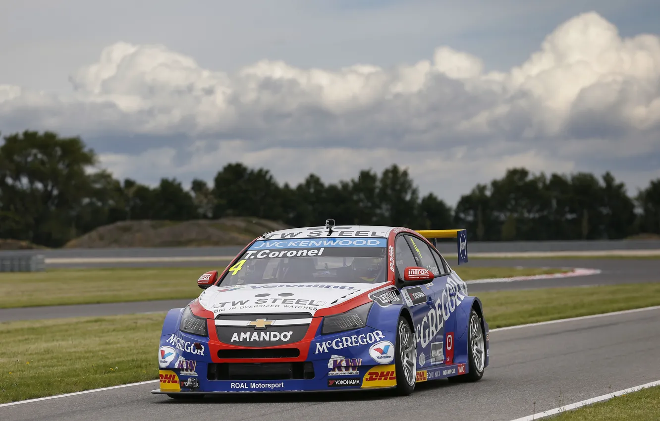 Фото обои Chevrolet, гонки, болид, автомобиль, Cruze, WTCC, туринг, чемпионат мира в классе кузовных гонок
