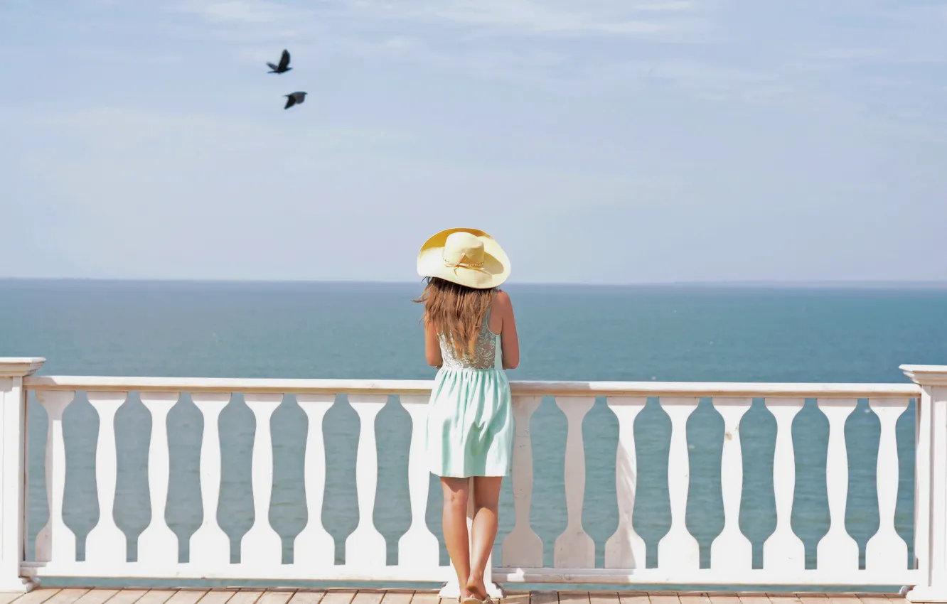 Фото обои лето, отдых, шляпа, платье