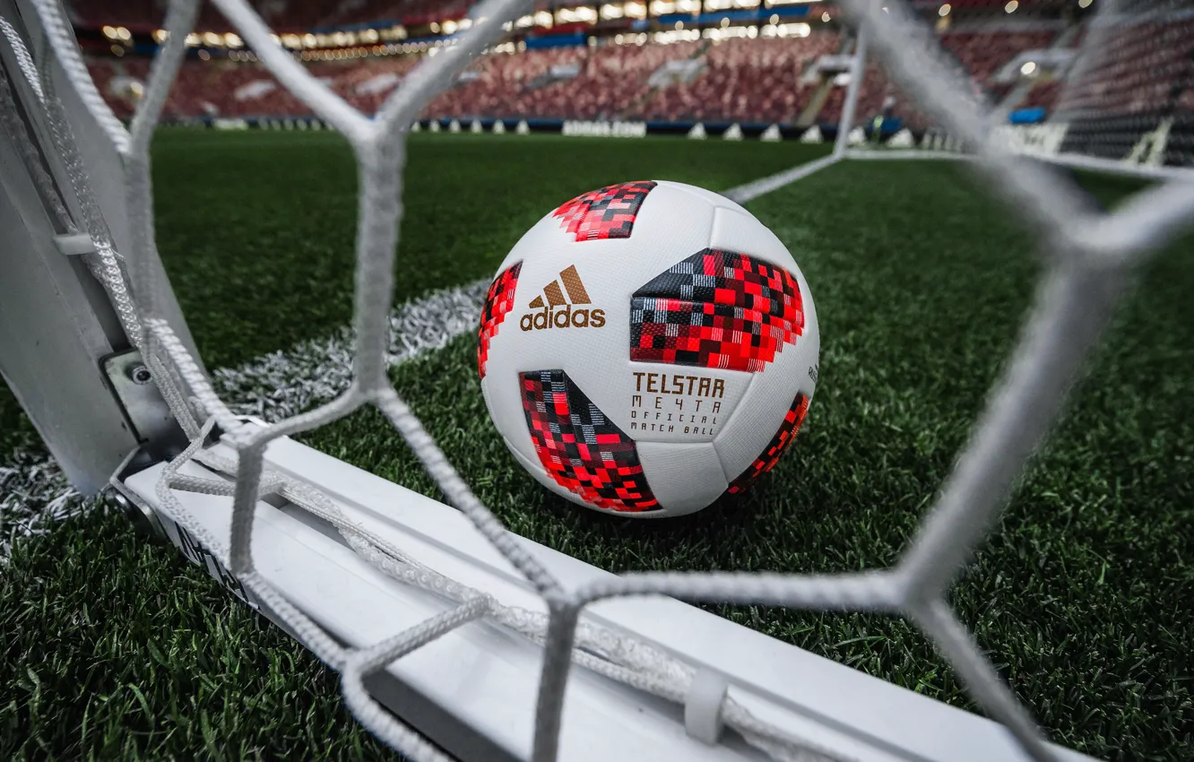 Фото обои Мяч, Спорт, Ворота, Футбол, Россия, Russia, Adidas, 2018