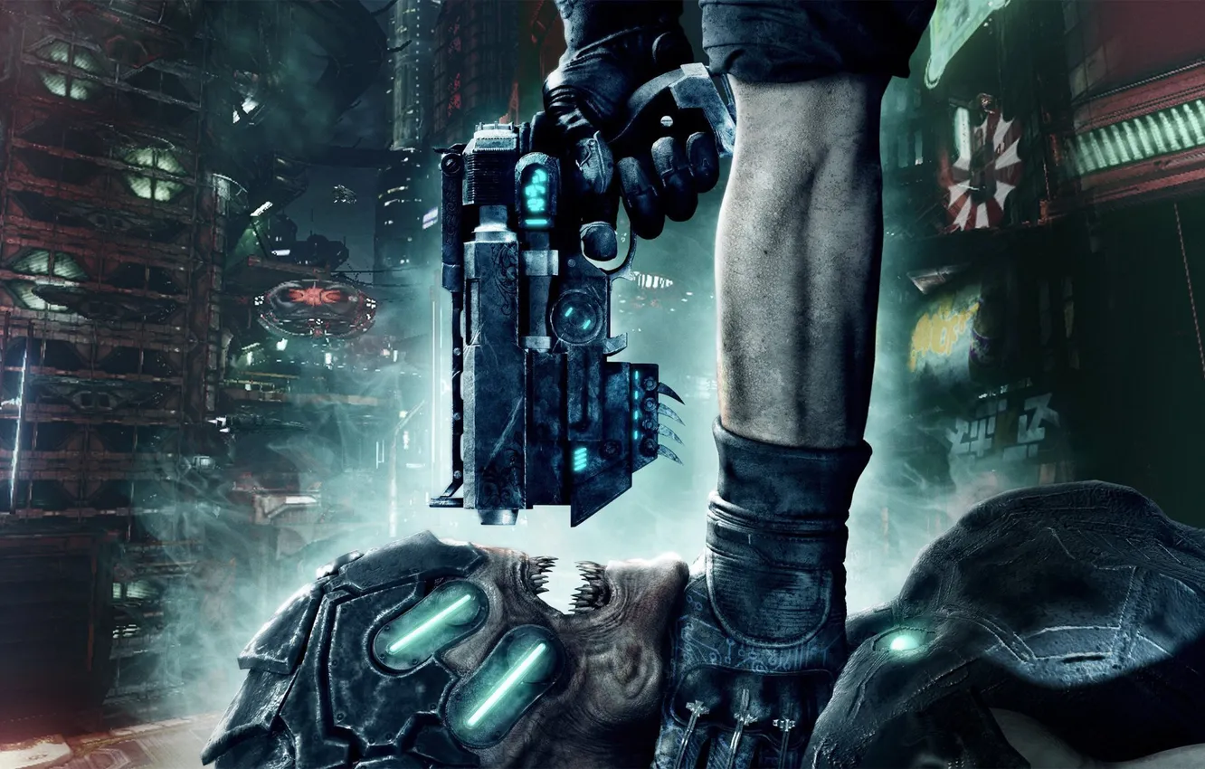 Фото обои оружие, инопланетянин, перчатка, Prey 2