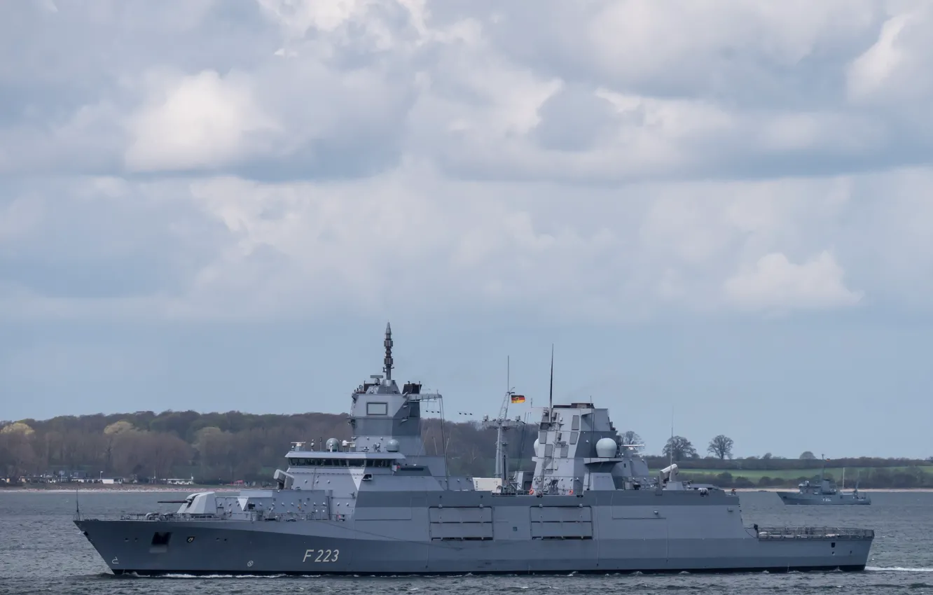 Фото обои фрегат, FGS, Nordhein-Westfalen