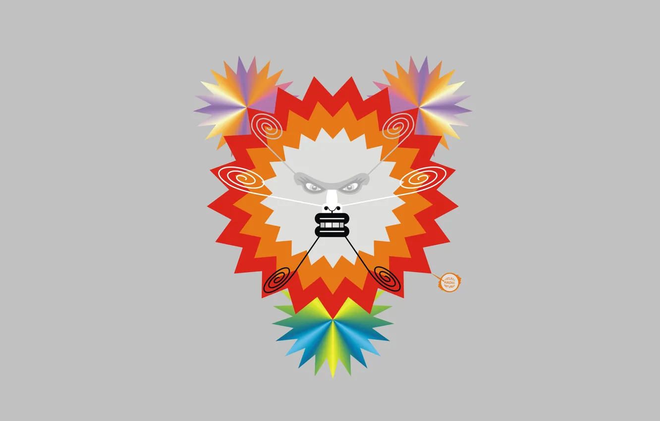 Фото обои logo, digital, design, art, pop, portrait, radic, zelko