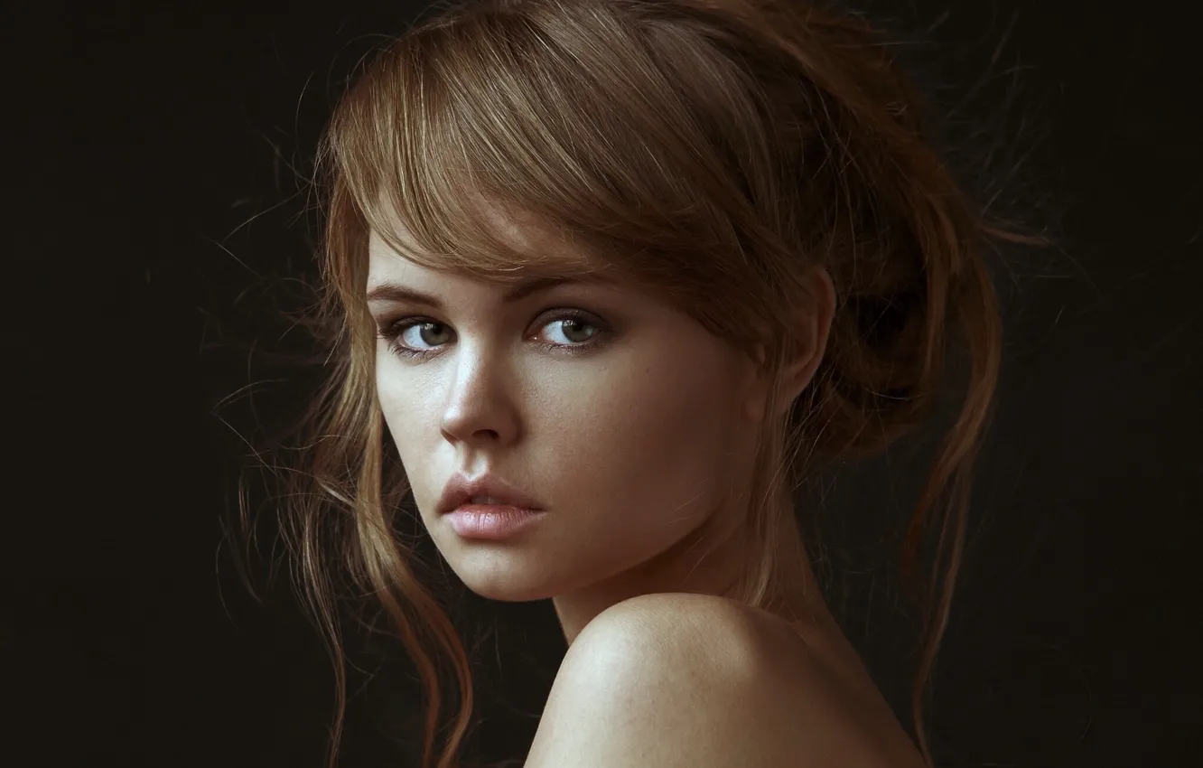 Фото обои взгляд, девушка, лицо, модель, макияж, Анастасия Щеглова
