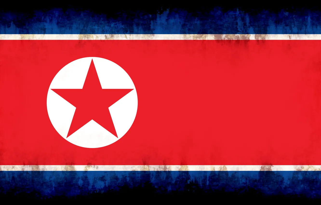 Фото обои flag, burn, north corea