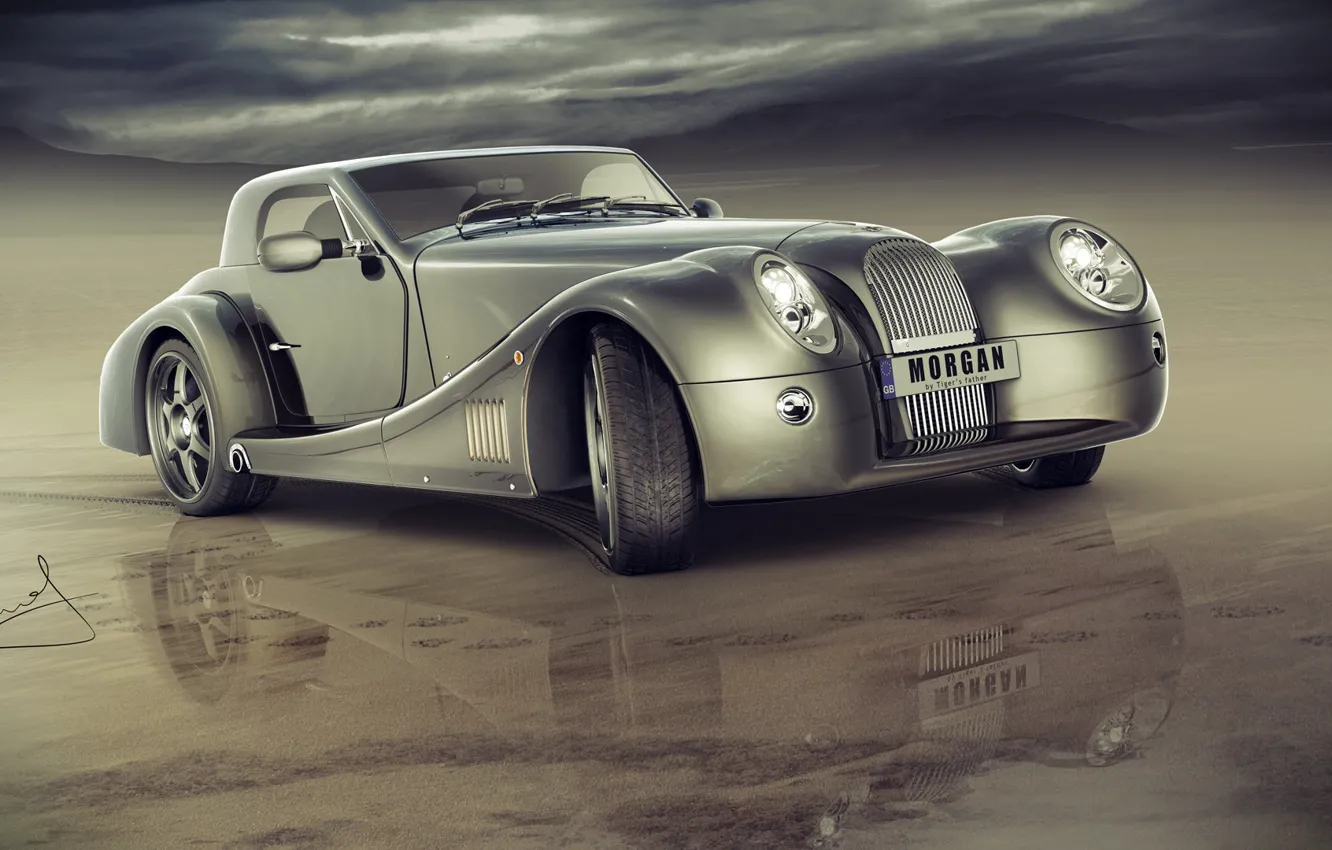 Фото обои вода, автомобиль, Morgan Aero 8 custom