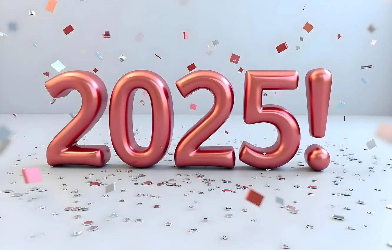 Фото обои цифры, Новый год, дата, 2025, Новый 2025 год