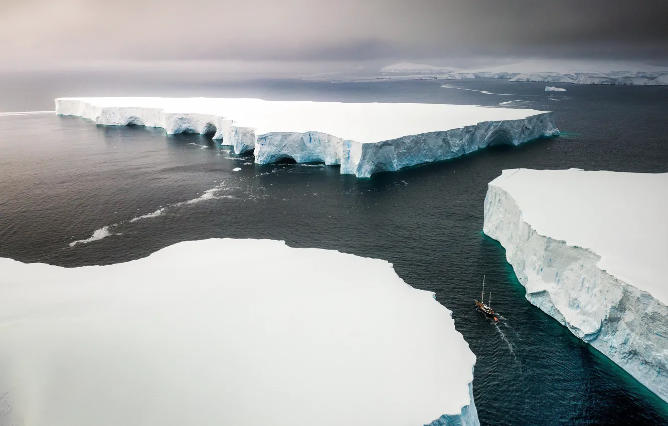 Фото обои море, природа, лёд, Antarctica