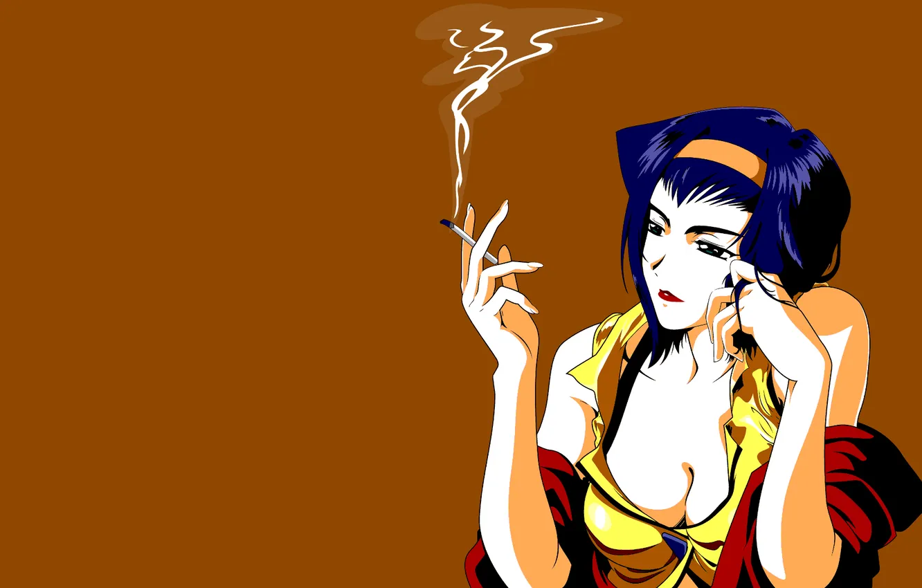 Фото обои smoking, Faye Valentine, anime girls, Cowboy Bebop
