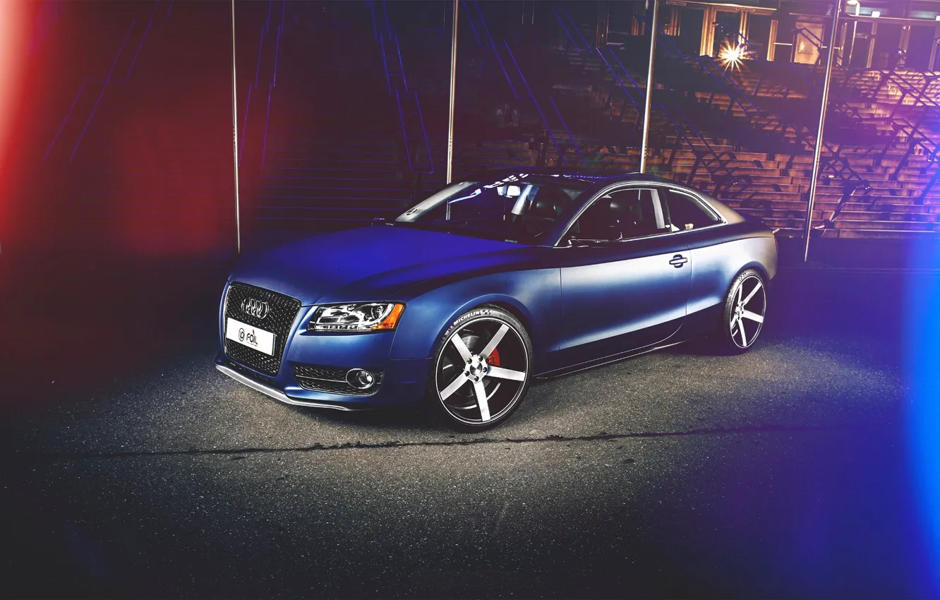 Фото обои Audi, blue, Vossen, Giannis Kokkas