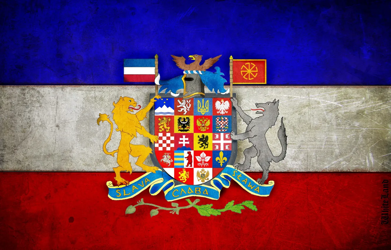 Фото обои флаг, герб, панславянский