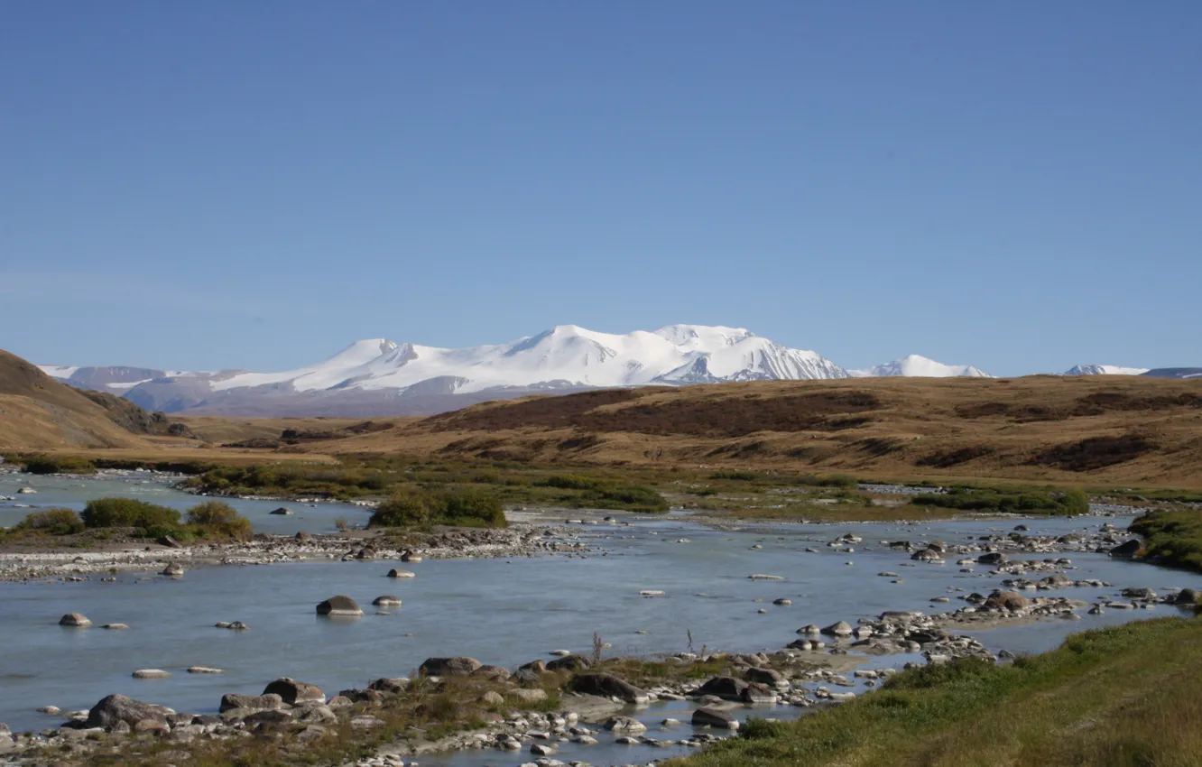 Фото обои горы, Алтай, плато укок