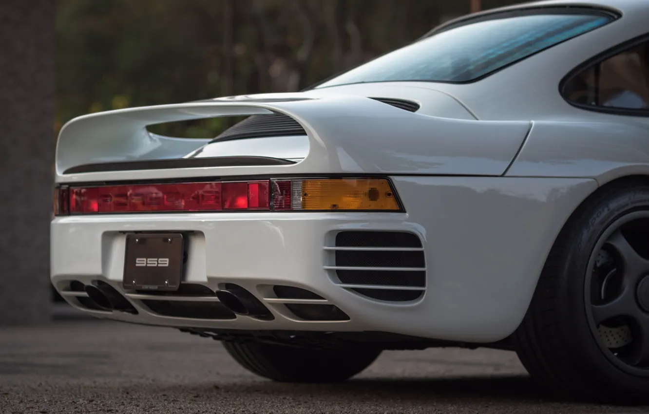 Фото обои white, sportcar, Porsche 959