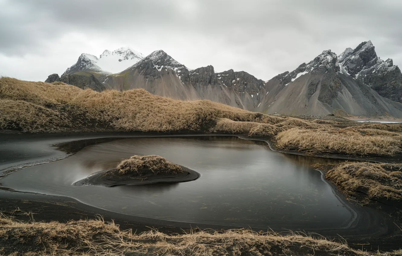 Фото обои природа, Iceland, Vesturhorn