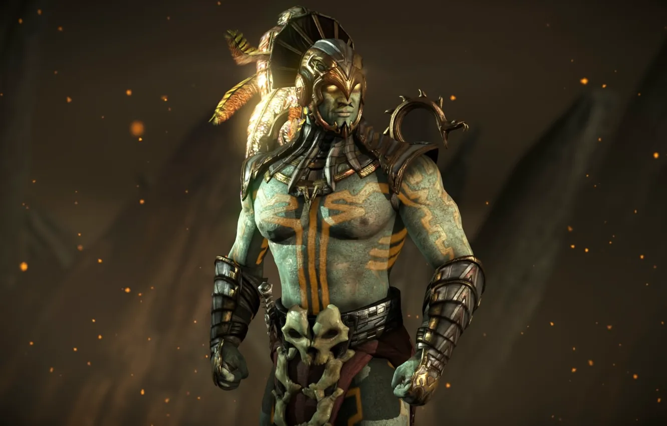 Фото обои Mortal Kombat, warrior, Mortal Kombat X, Kotal Kahn, MK X