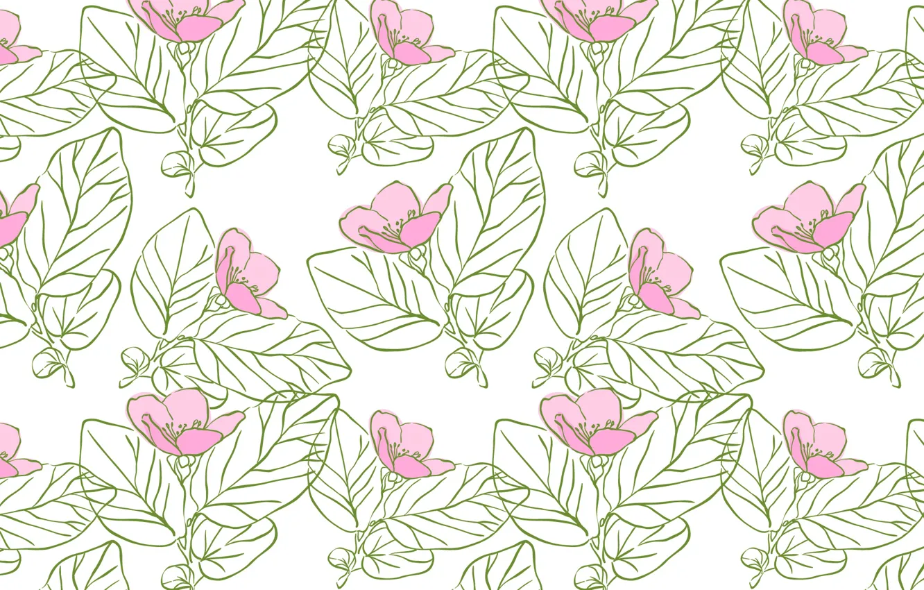 Фото обои цветы, текстура, розовые, design, pattern, Floral