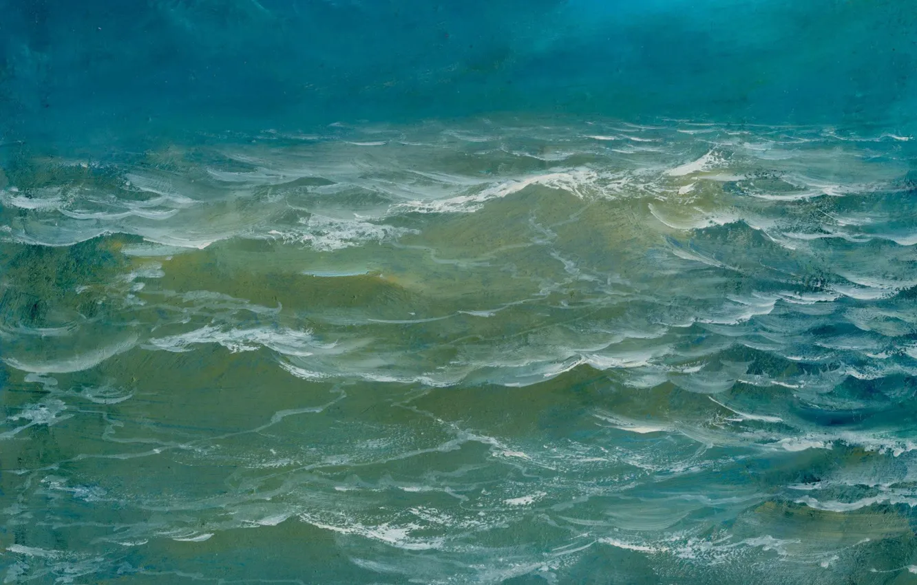 Фото обои волны, вода, пейзаж, Море, Айбек Бегалин, 2002г