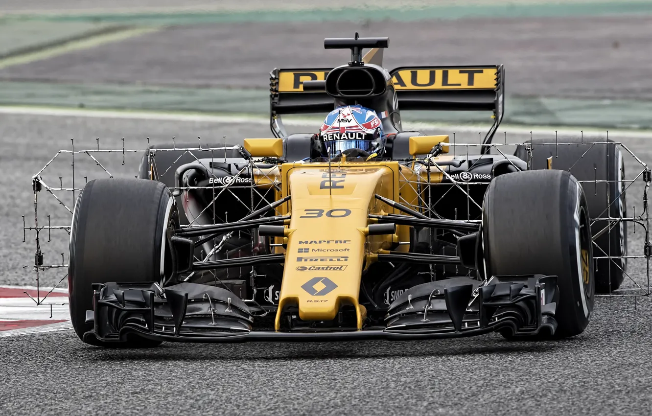 Фото обои гонка, трасса, Formula 1, Renault RS17