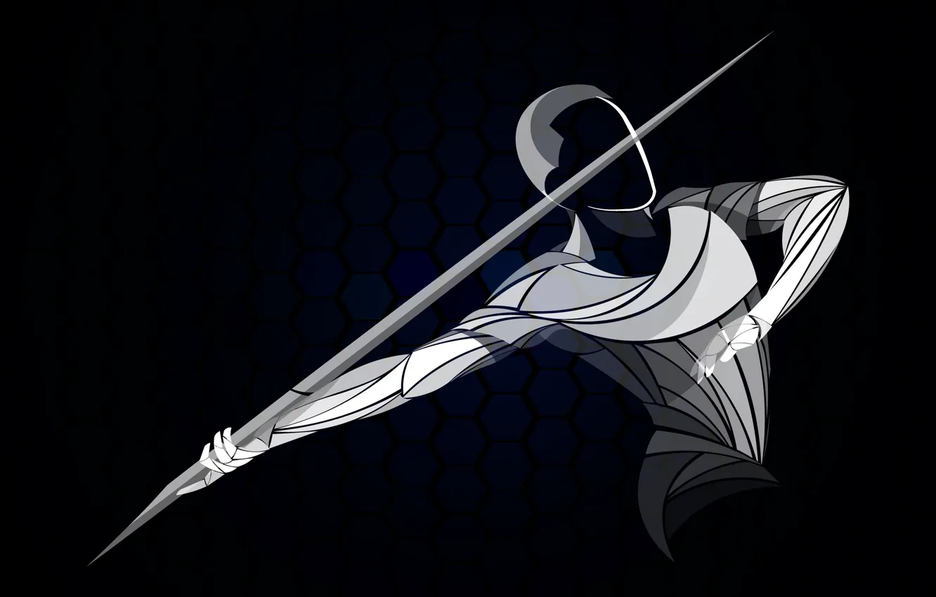 Фото обои figure, man, javelin
