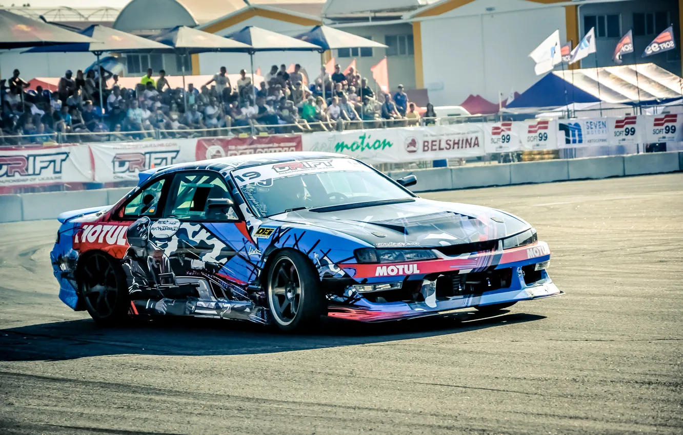 Фото обои асфальт, Тюнинг, аэрография, Drift