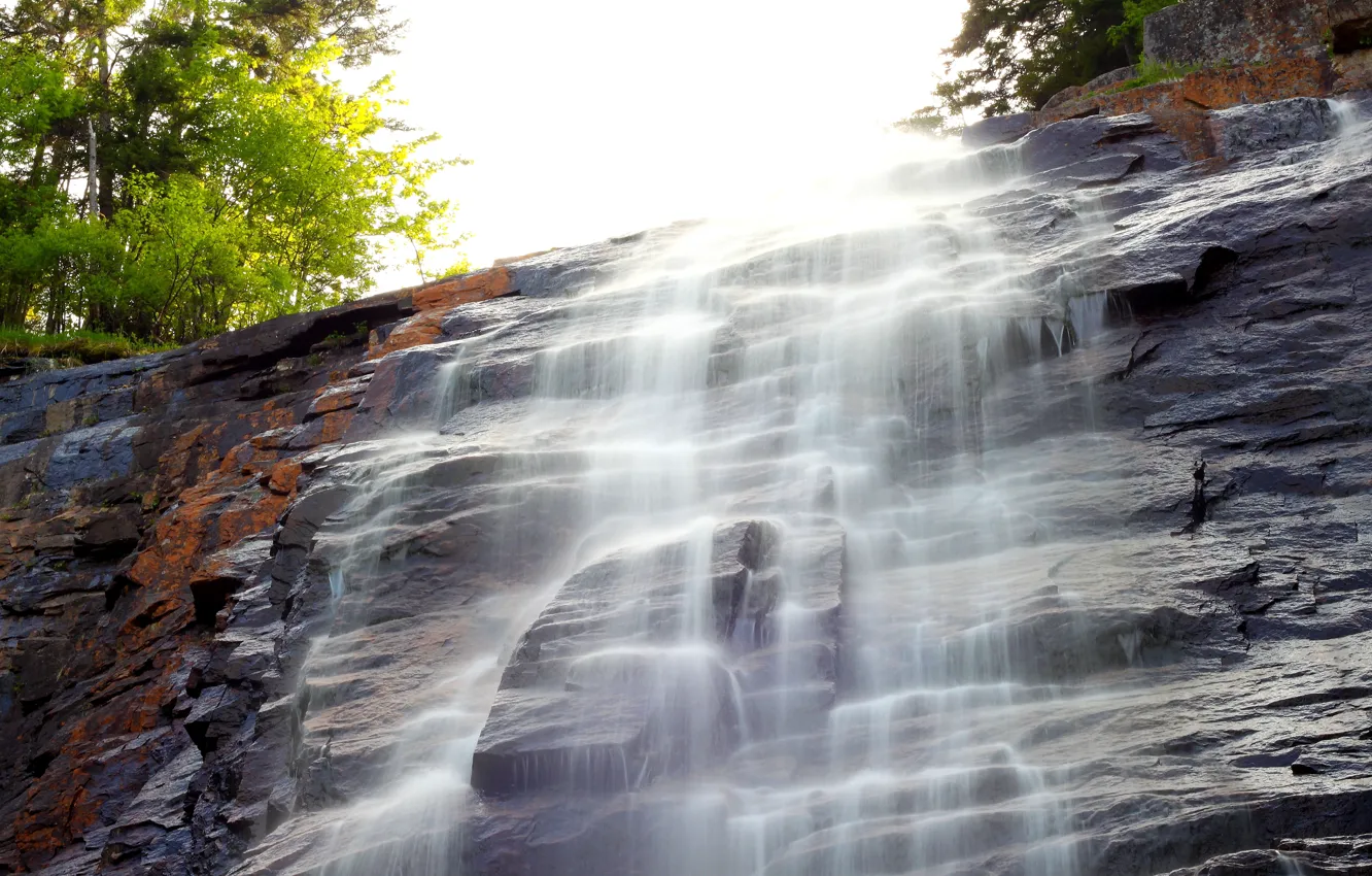 Фото обои Природа, Водопад, Nature, Waterfall