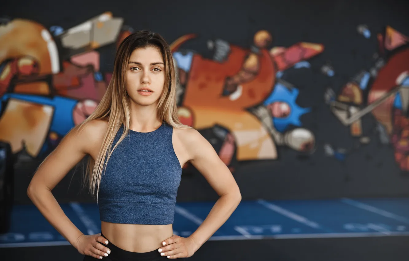 Фото обои young, gym, hold, fit, determined, motivated, instructor