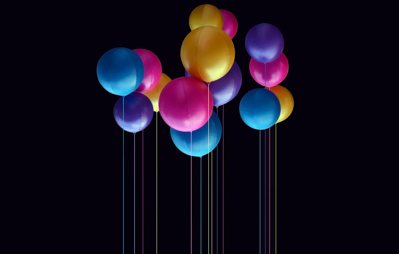 Фото обои фон, шары, цвет