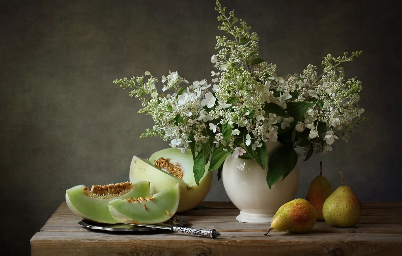 Фото обои Still Life, Melon, Pears
