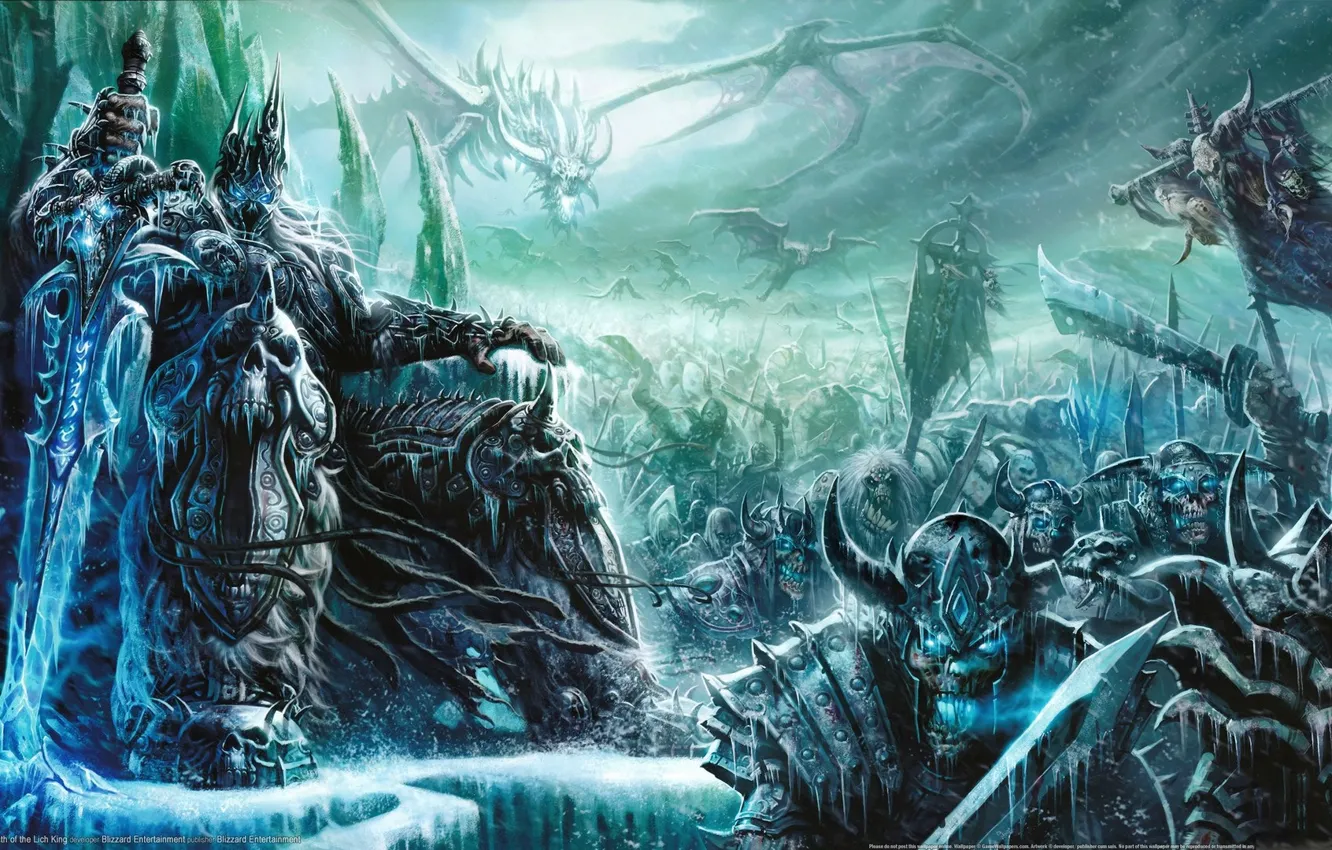 Фото обои игра, меч, арт, World of Warcraft, трон, гоблин, король, Mists of Pandaria