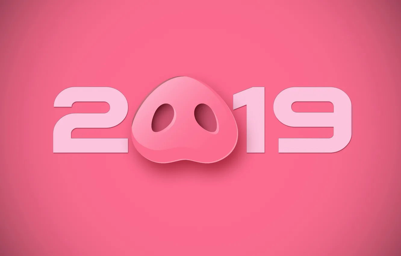 Фото обои фон, розовый, Новый год, 2019
