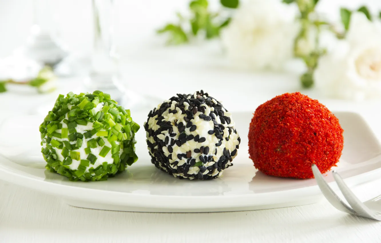 Фото обои закуска, присыпка, appetizer, powder, сырные шарики, cheese balls