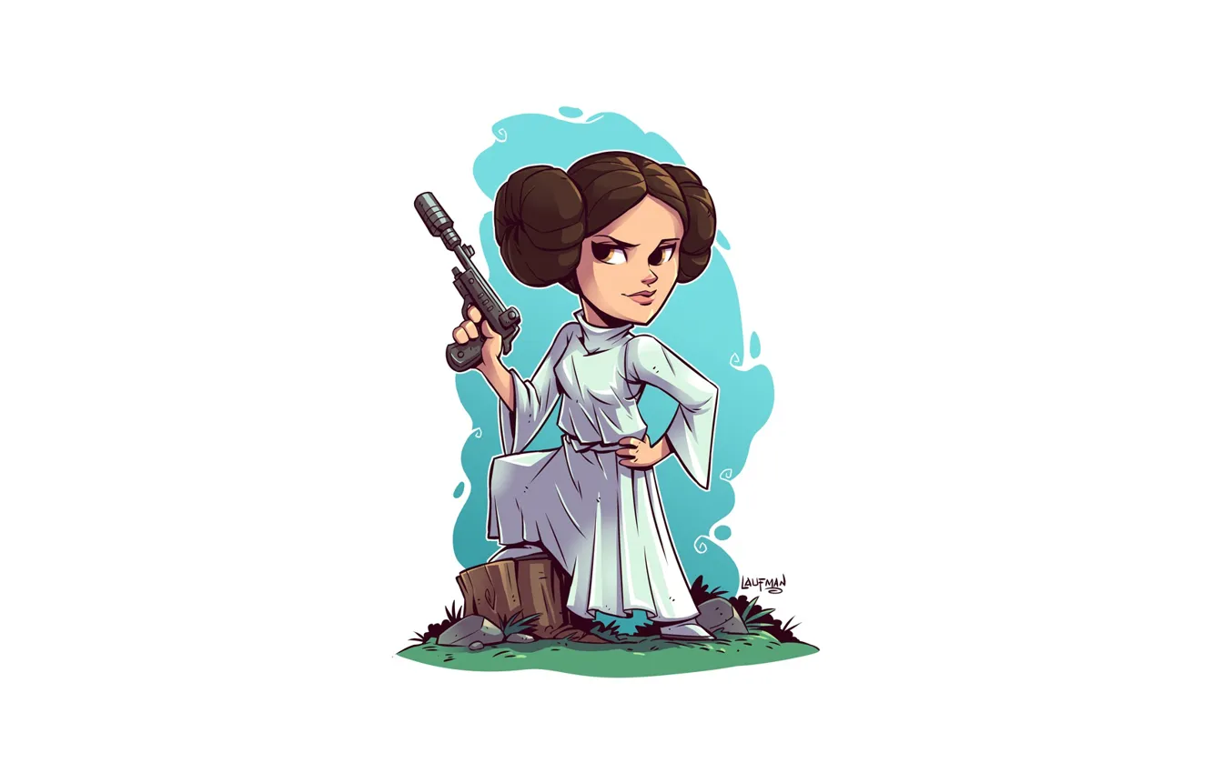 Фото обои Star wars, Leia, Derek Laufman