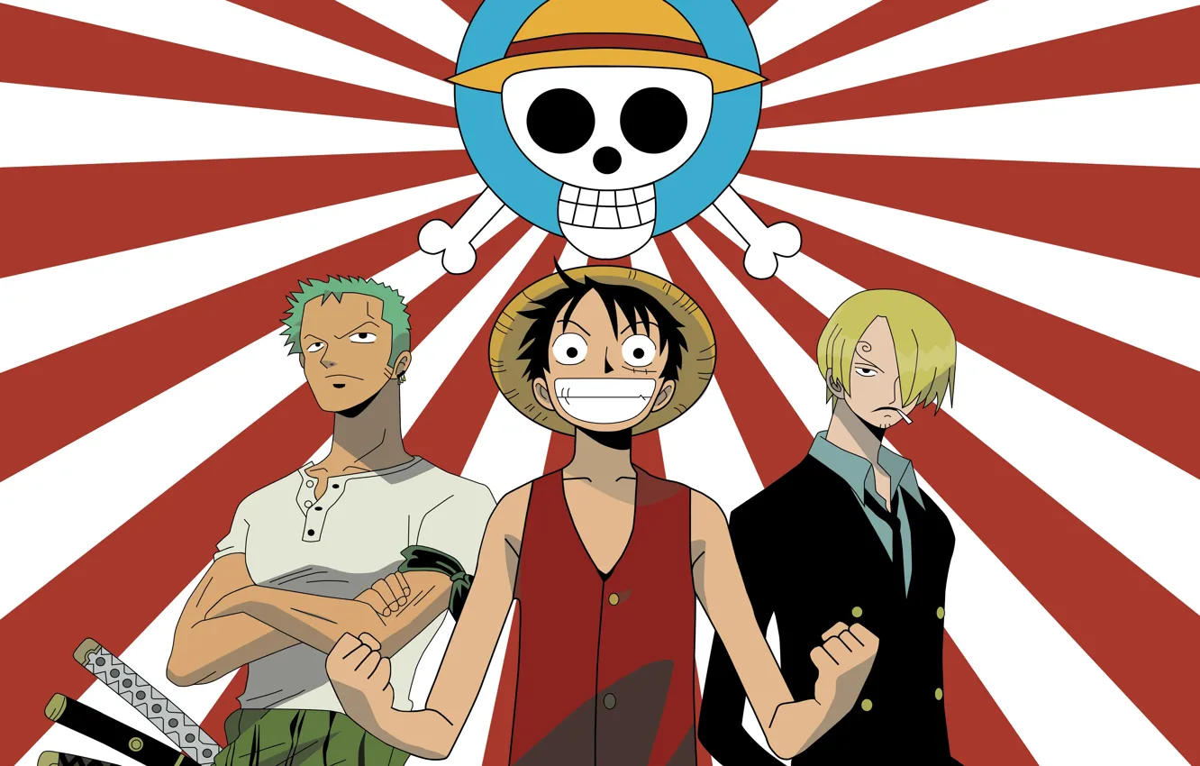 Фото обои sword, game, One Piece, pirate, hat, anime, katana, captain