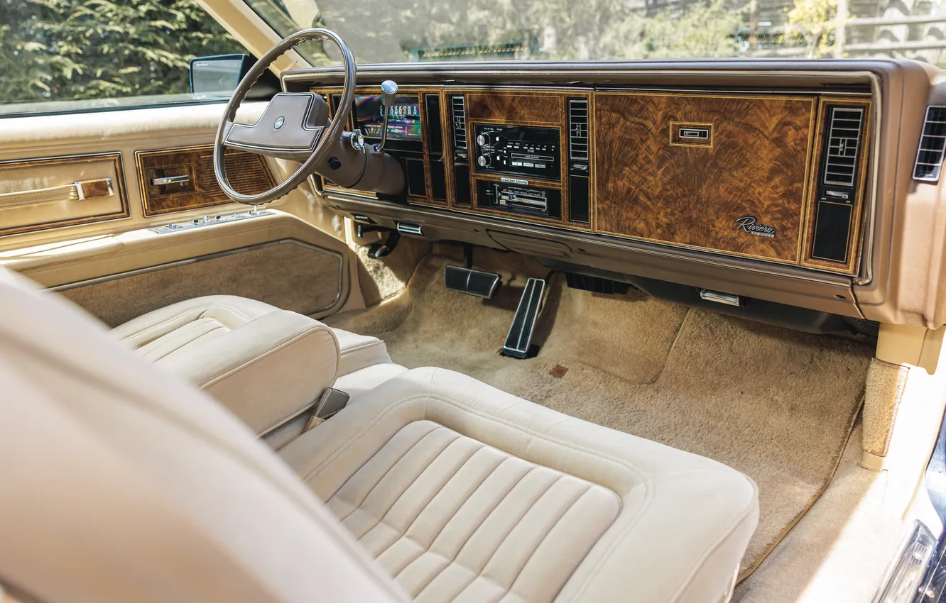 Фото обои панель, интерьер, руль, салон, Buick Riviera