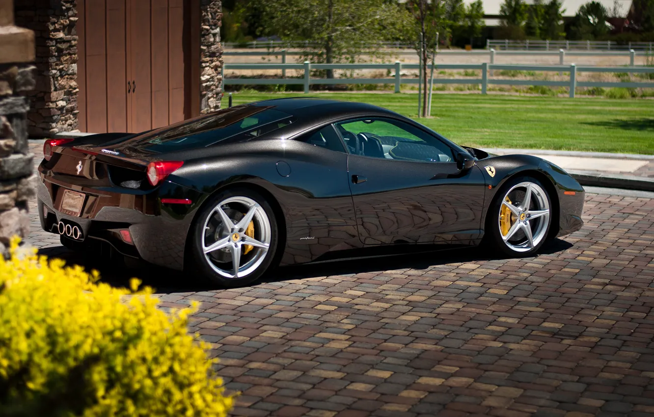 Фото обои Ferrari, silver, феррари, 458 italia, 458 италия