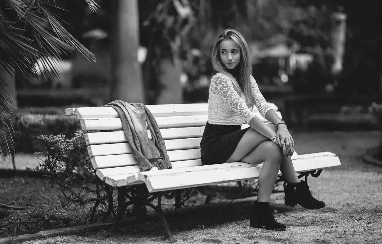 Фото обои ножки, скамья