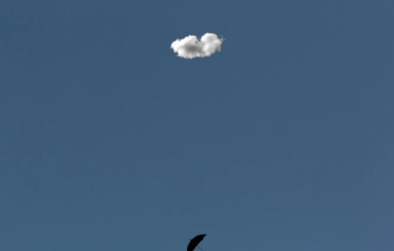 Фото обои фон, зонт, облако