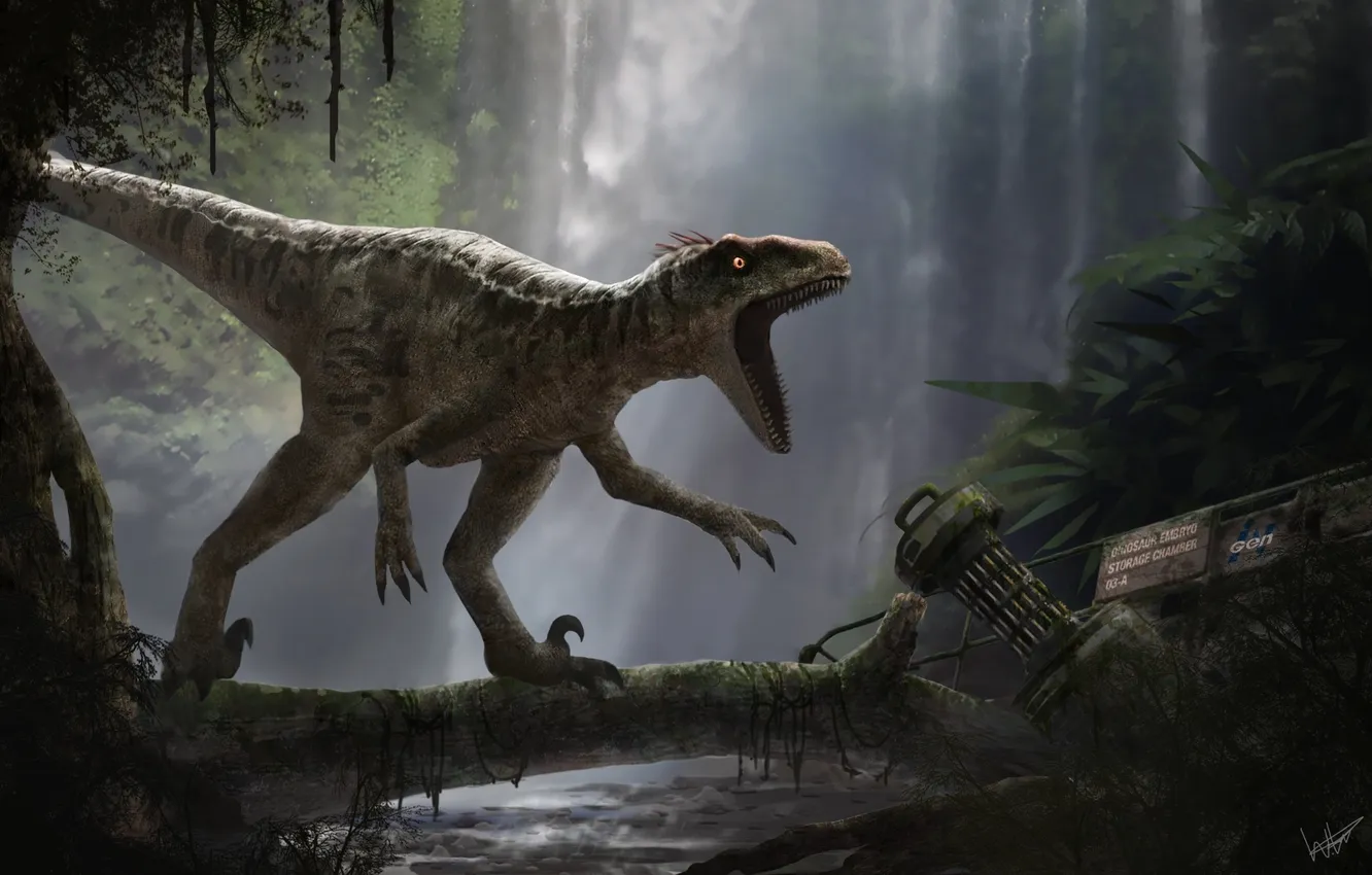 Фото обои лес, животное, динозавр, (Jurassic Park), You Bred Raptors