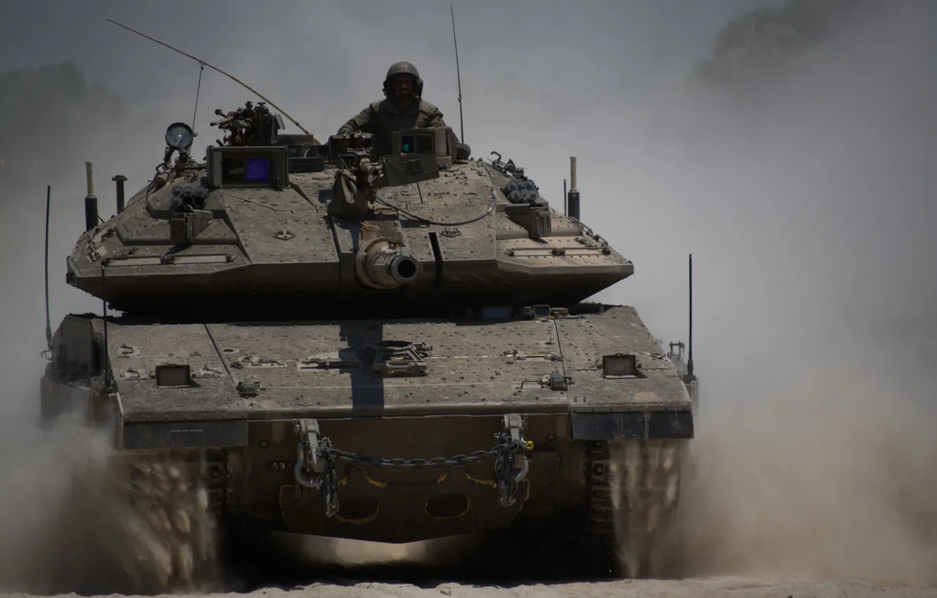 Фото обои power, tank, armored, powerful, Merkava, Israel, MK IV, sabaku