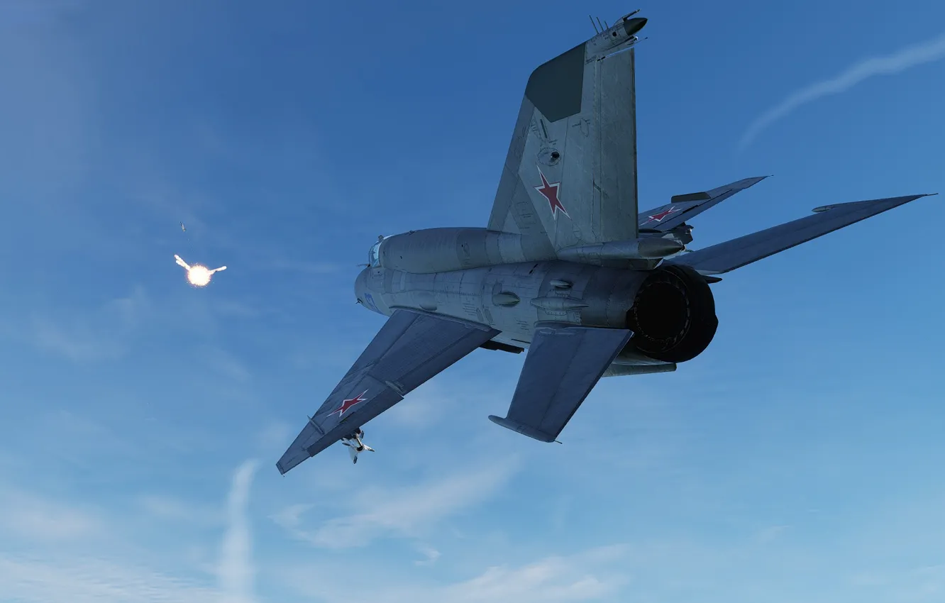 Фото обои Истребитель, КБ МиГ, МиГ-21бис, Фронтовой истребитель