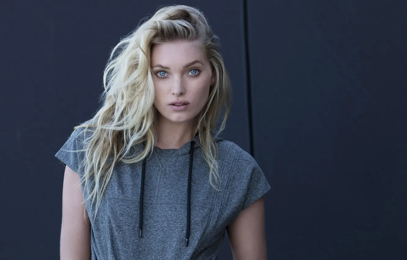 Фото обои взгляд, девушка, волосы, Elsa Hosk