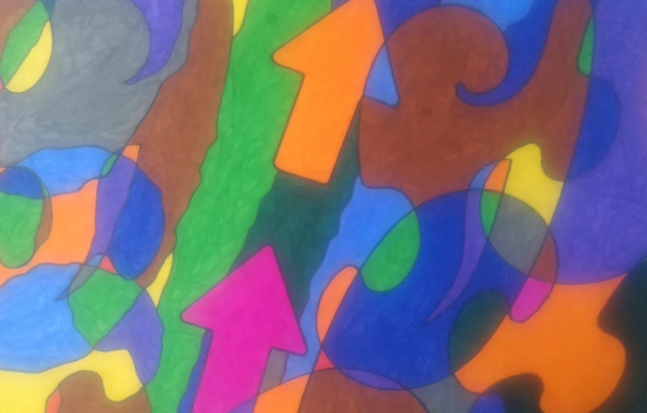 Фото обои абстракция, стрелки, рисунок, разноцветные, обои.