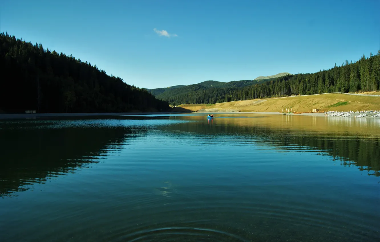 Фото обои горы, озеро, water, mountain, lake, Карпаты, Буковель