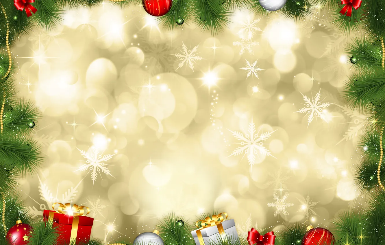 Фото обои Новый Год, Рождество, background, merry christmas, decoration, xmas, fir tree