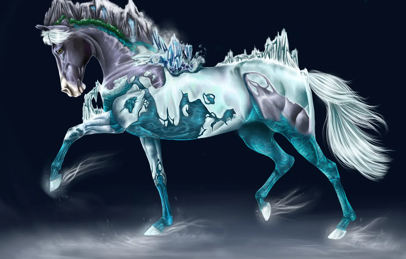Фото обои конь, арт, сказочное животное