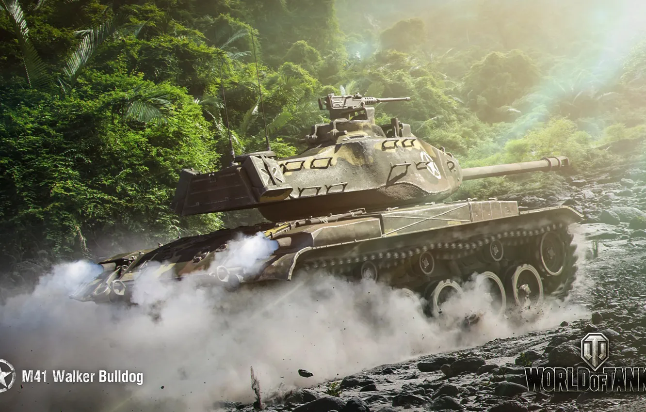 Фото обои WoT, Мир танков, World of Tanks, Wargaming, M41 Walker Bulldog, американский танк