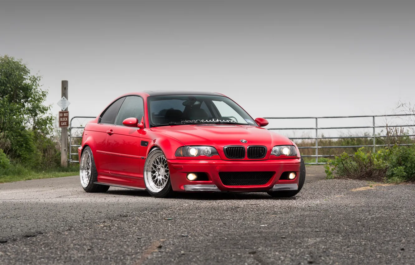 Фото обои BMW, E46, RED