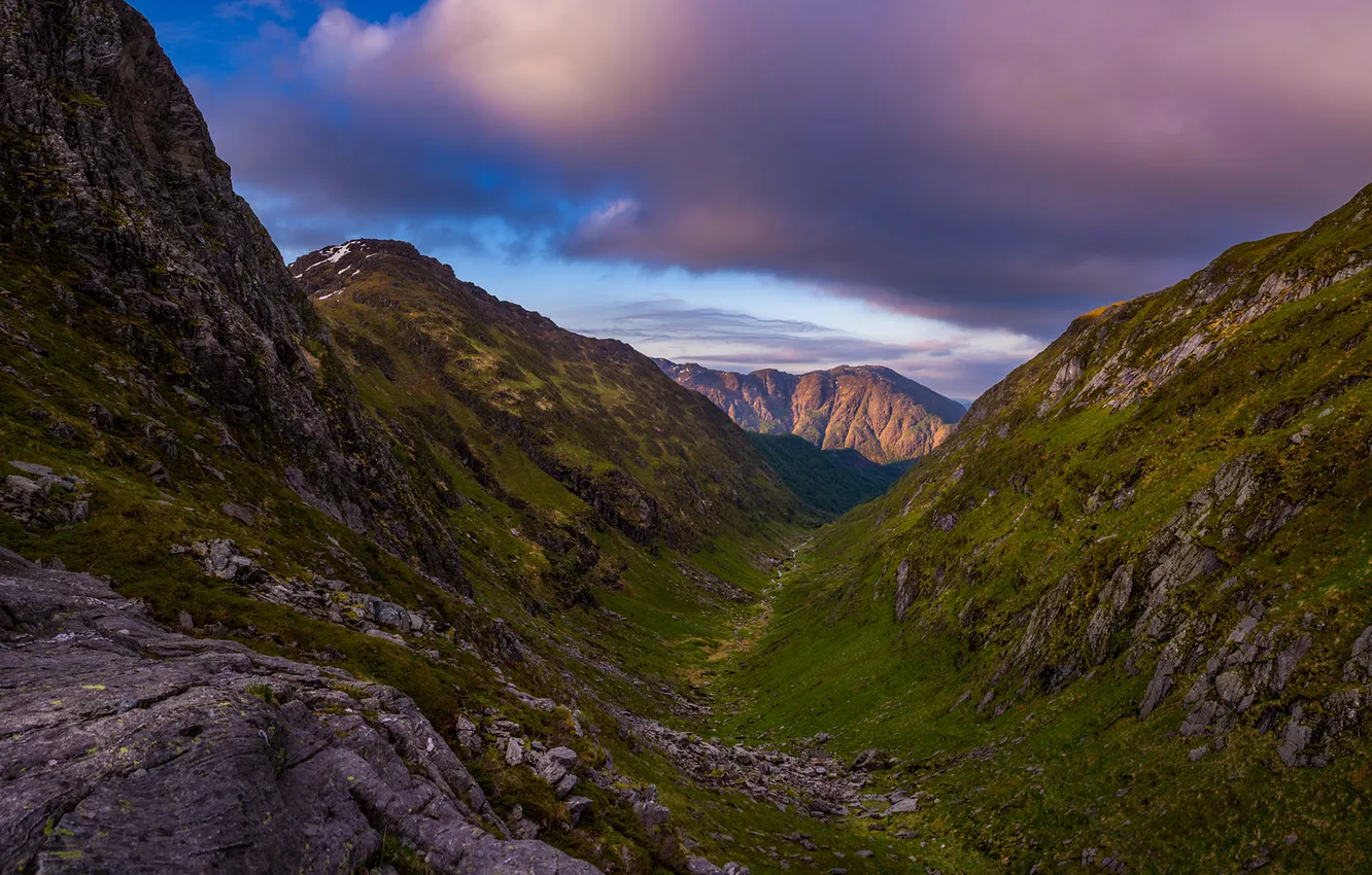 Фото обои горы, Норвегия, панорама, Гуллфьеллет