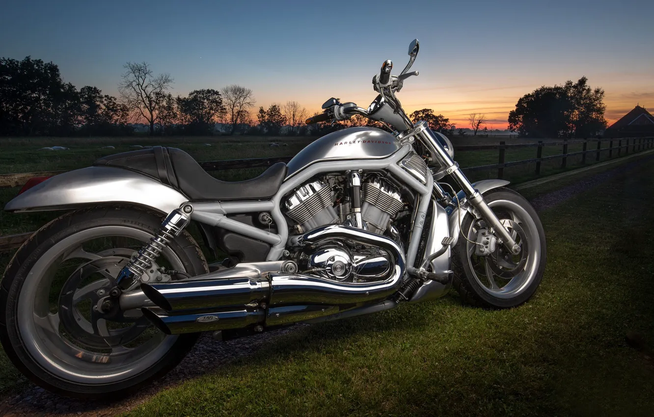 Фото обои мотоцикл, Harley-Davidson, Harley-Davidson V-Rod, Harley-Davidson VRSC