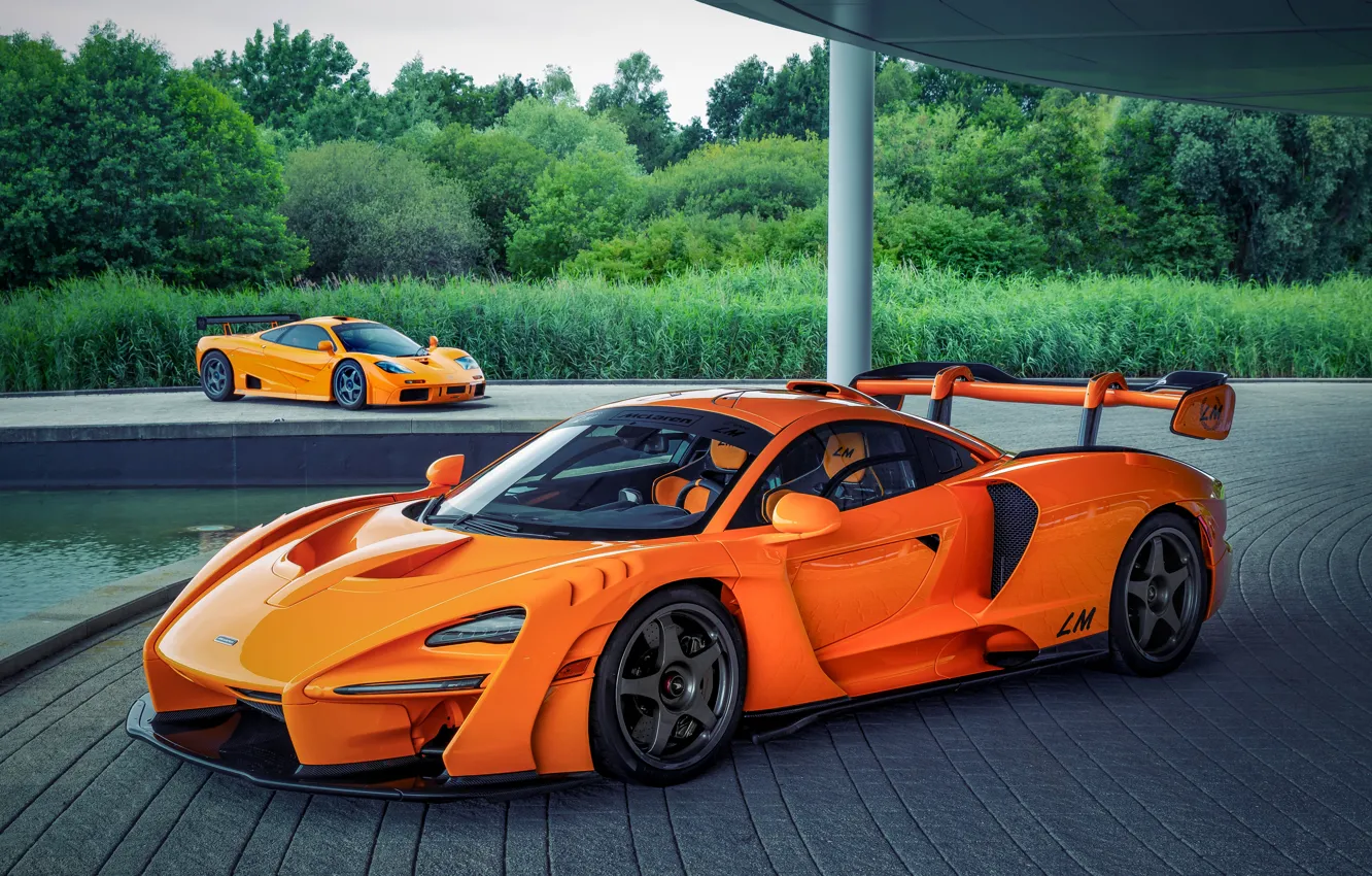 Фото обои оранжевый, купе, McLaren, Senna, MSO, 2020, двухдверное, Senna LM