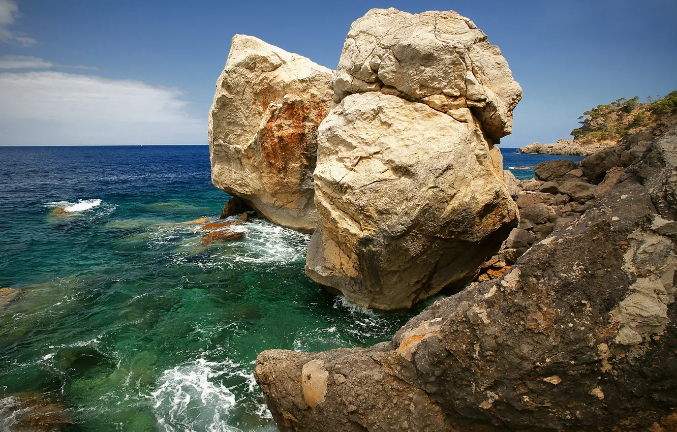 Фото обои море, лето, природа, камни